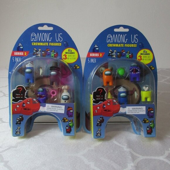 Among Us Series 2 Crewmate Figures 5-Pack Blister 3 Hidden Hats for 3+ Ages - Picture 1 of 3